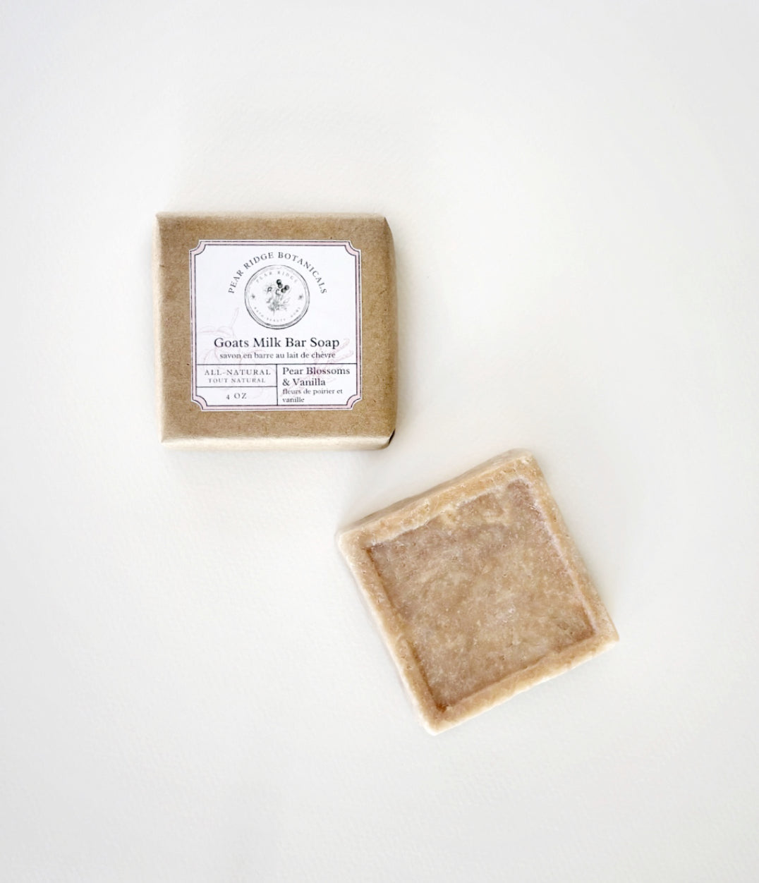 Pear Blossom & Vanilla Goats Milk Bar Soap