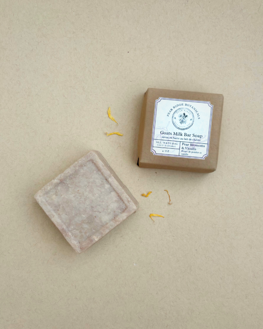 Pear Blossom & Vanilla Goats Milk Bar Soap