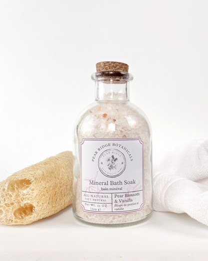 Deluxe Pear Blossom & Vanilla Mineral Bath Soak